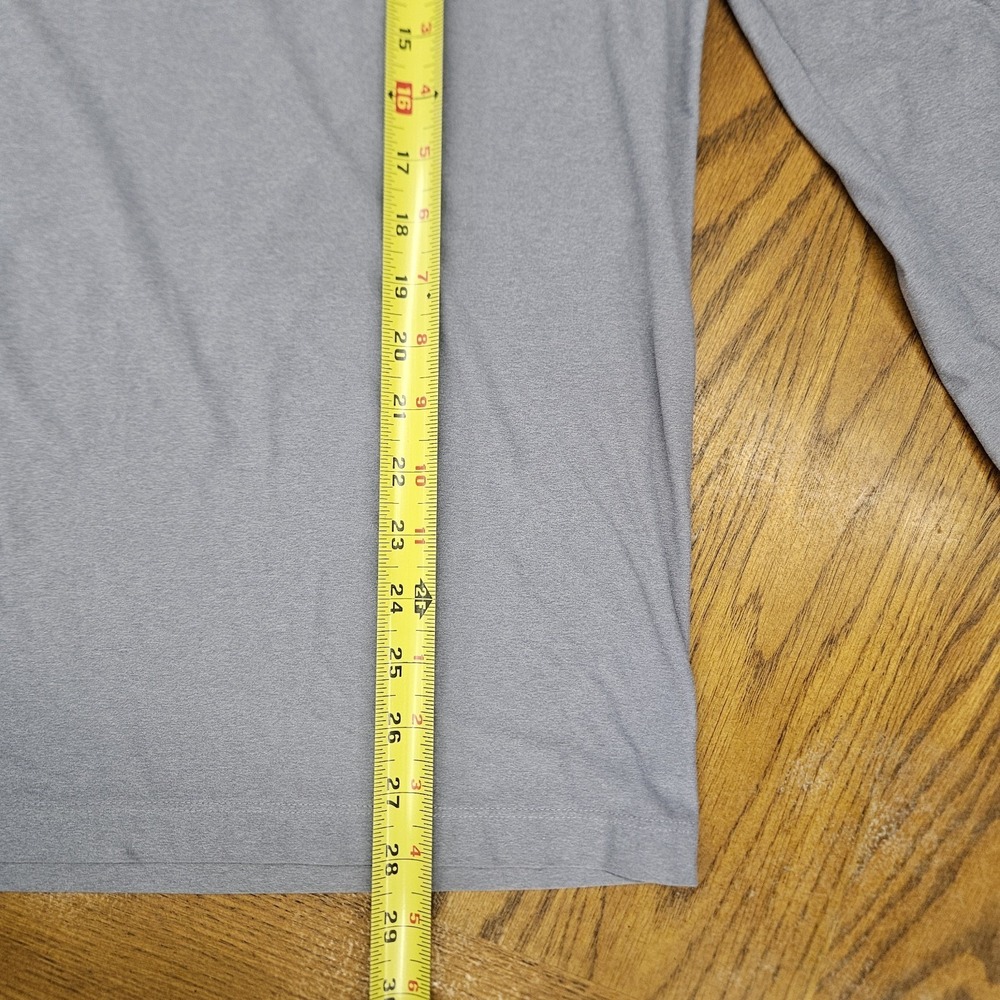 Rhone Reign Long Sleeve Tee Mens Medium Gray Performance Shirt UPF 50 Stretch - Picture 8 of 10